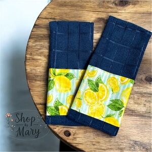 ⤵️🆕 🍋 Set 2 Lemons Kitchen tea towels